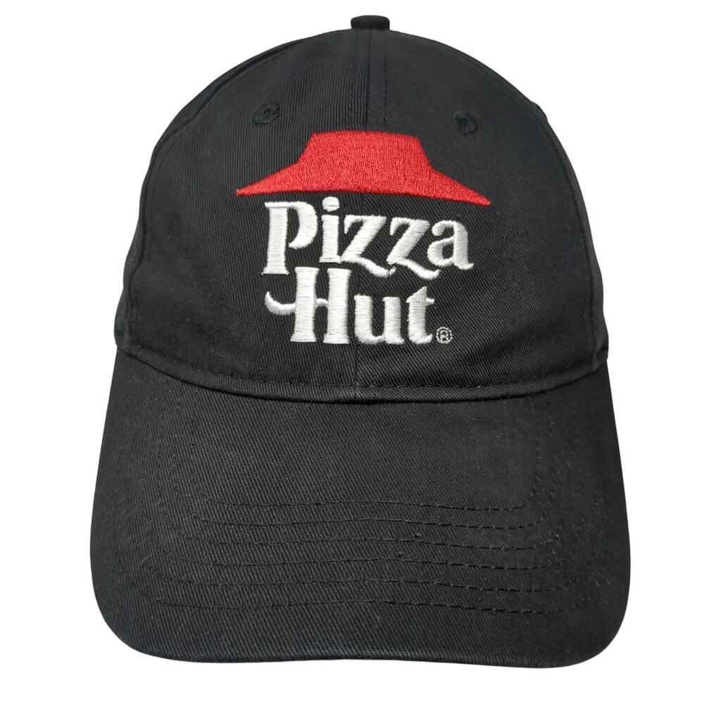 Pizza Hut Strapback Baseball Cap Black One Size Adjustable Embroidered 6 Panel